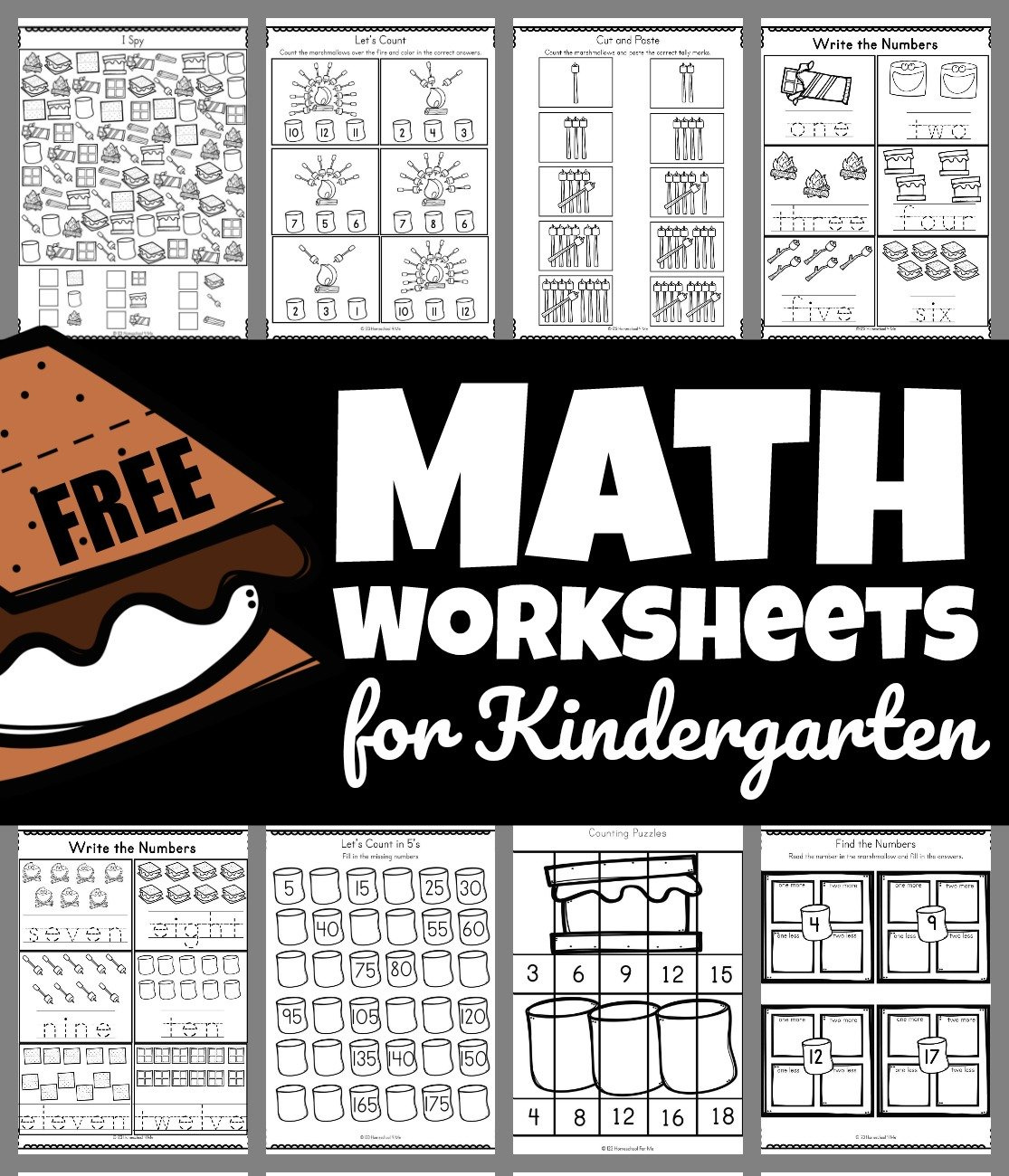 Free Smores Camping Worksheets For Kindergarten Summer Math regarding Math Camping Worksheets Printable