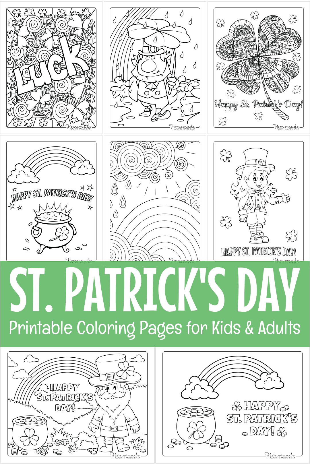 Free St Patrick&amp;#039;S Day Coloring Pages For Kids &amp;amp; Adults within Printable St Patricks Day