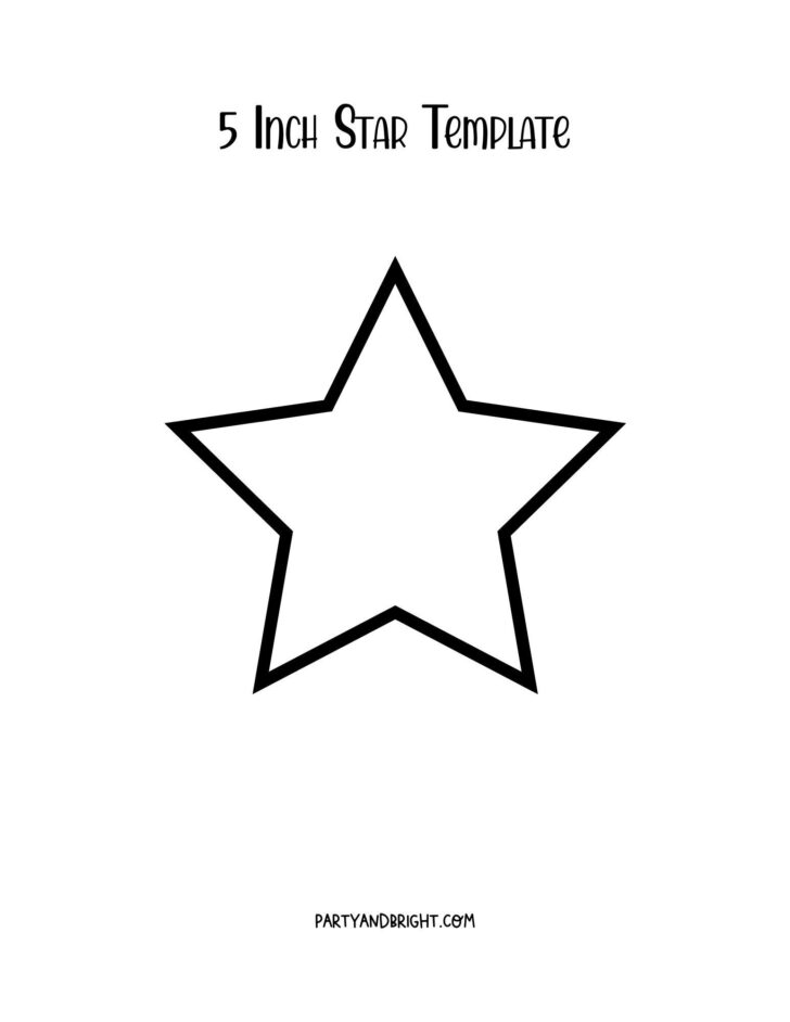 Template of A Star Printable