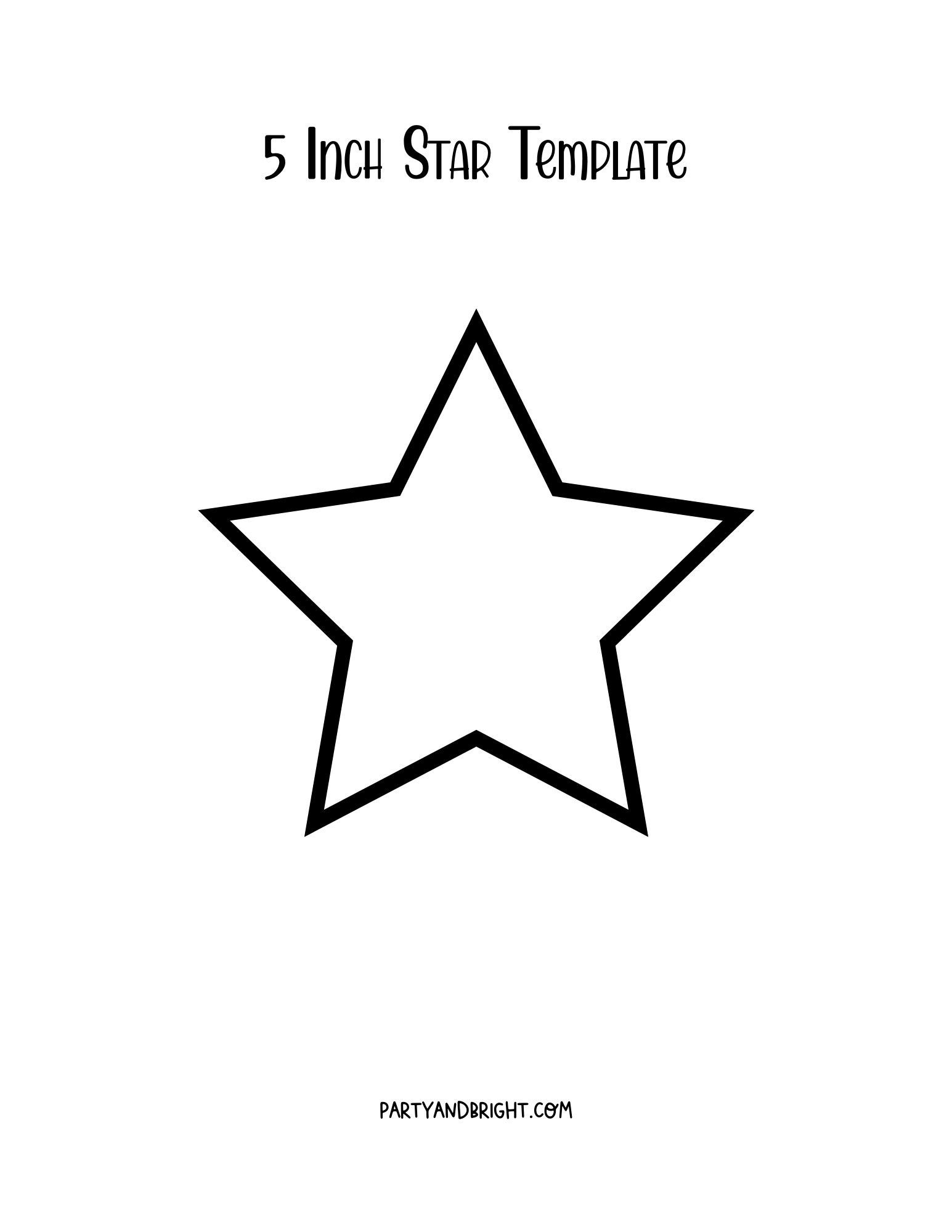 Free Star Shape Templates To Print pertaining to Template Of A Star Printable