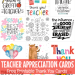 Free Teacher Appreciation Cards & Thank You Cards For Teachers 2024 Regarding Printable Teacher Appreciation Cards