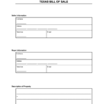 Free Texas Bill Of Sale Forms | Pdf & Word Regarding Printable Bill Of Sale Texas