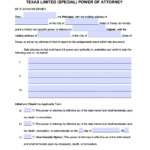 Free Texas Limited (Special) Power Of Attorney Form | Pdf | Word Inside Printable Power Of Attorney Form