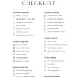 Free Wedding Checklist Templates To Edit And Print | Canva Intended For Printable Wedding Planning Checklist