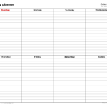 Free Weekly Planners In Pdf Format   20+ Templates With Regard To Downloadable Free Printable Weekly Planner