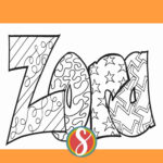 Free Zora Name Coloring Page Printable — Stevie Doodles For Name Printablescolor