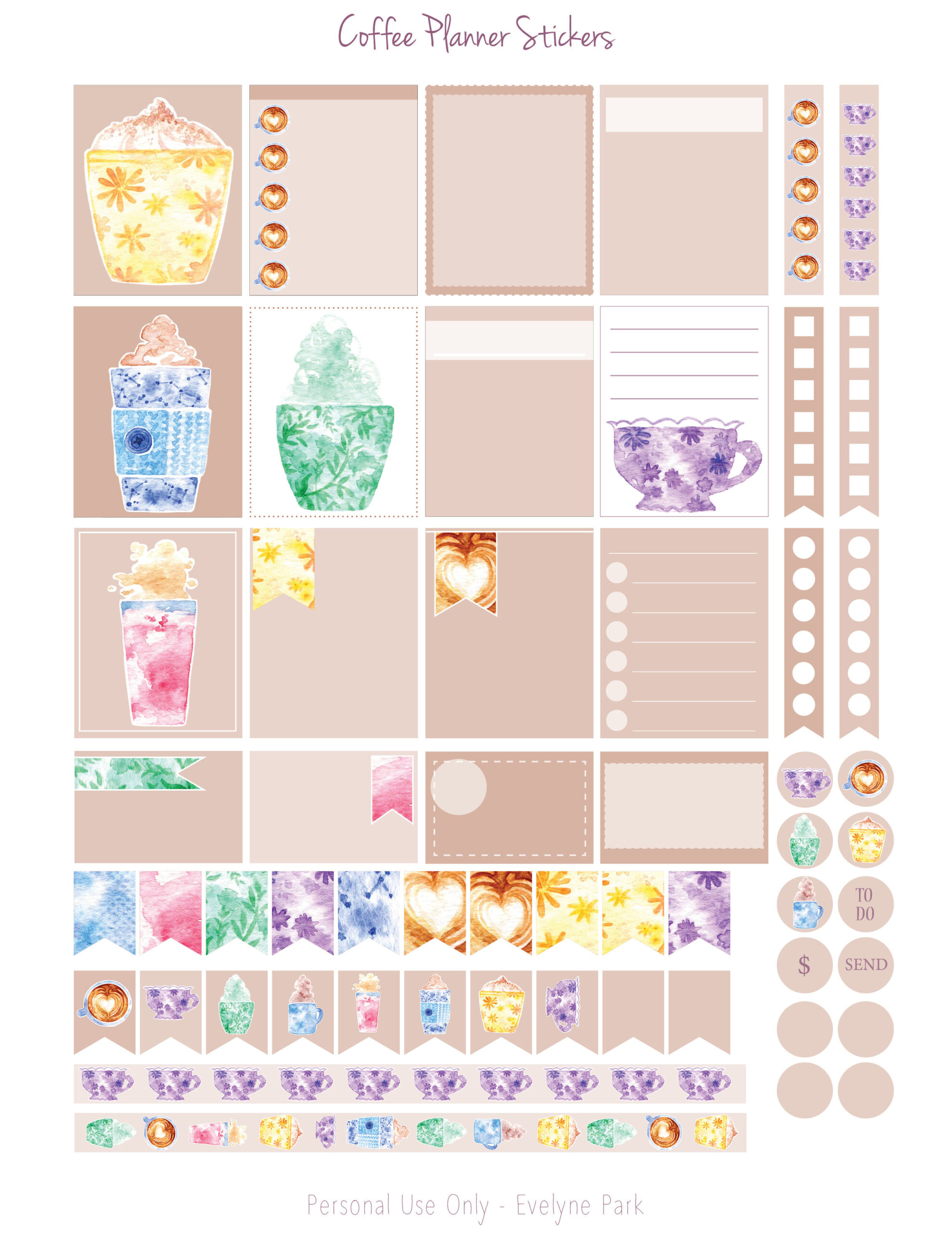 Freebies — Evelyne Park | Art regarding Little Cute Stickers Printable Free Printable