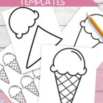 Fun Ice Cream Cone Templates For Crafts & Coloring Regarding Ice Cream Cone Printable