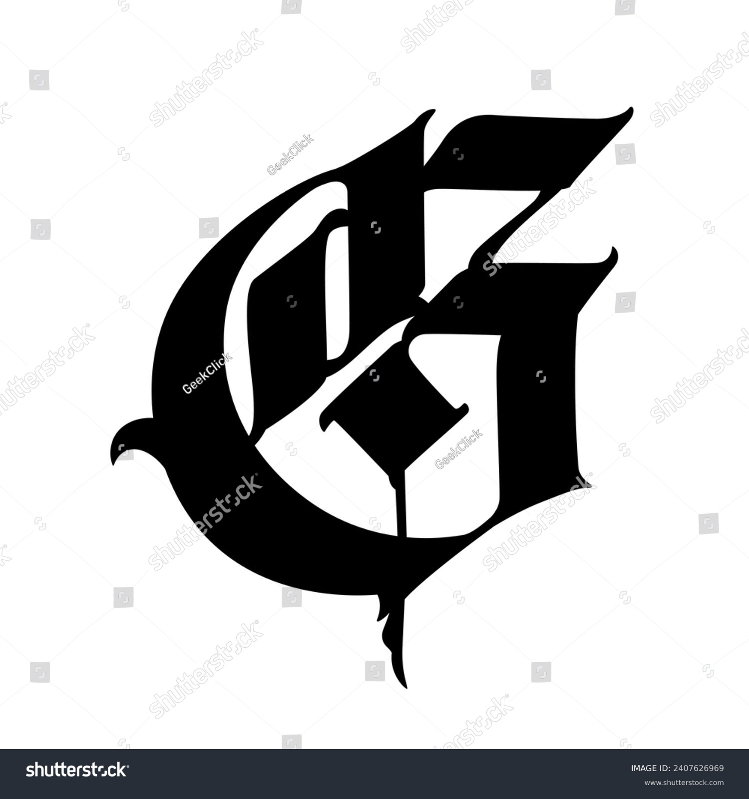 G Alphabet Tattoo Stock Photos And Pictures - 595 Images regarding Printable Letter G For Tattoo Ideas