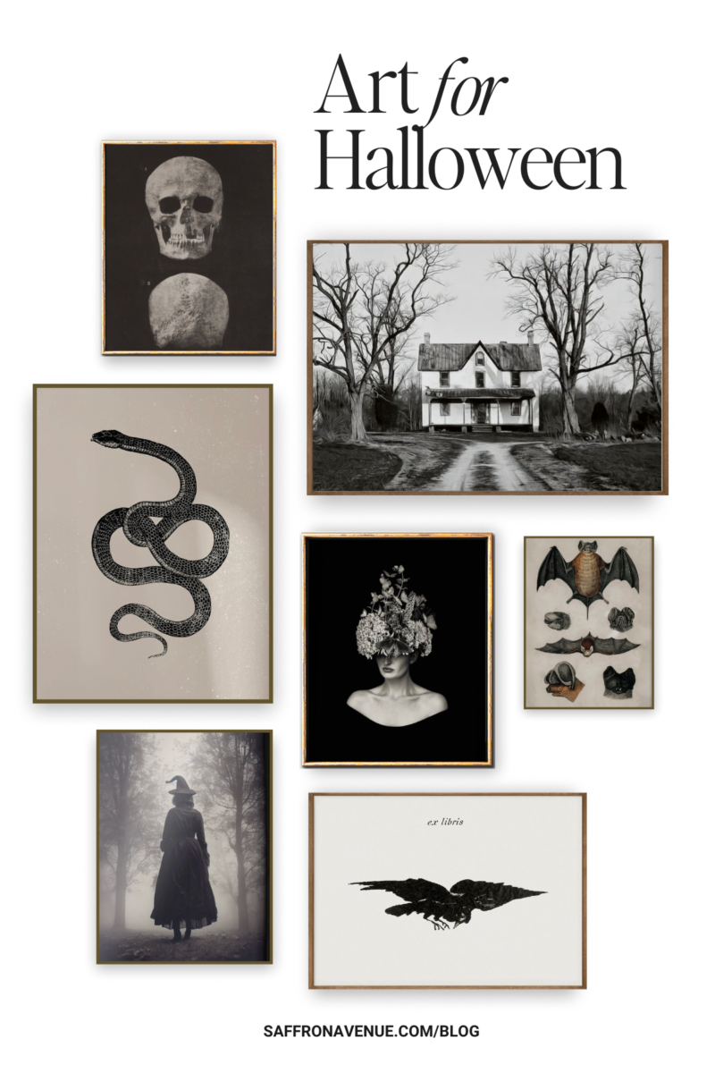 Halloween Art Prints And A Free Halloween Printable - Saffron Avenue with Free Printable Halloween Images