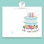 Happy Happy Birthday Printable Card, 5X7   Lauras Crafty Life Throughout Printable Happy Birthday Cards