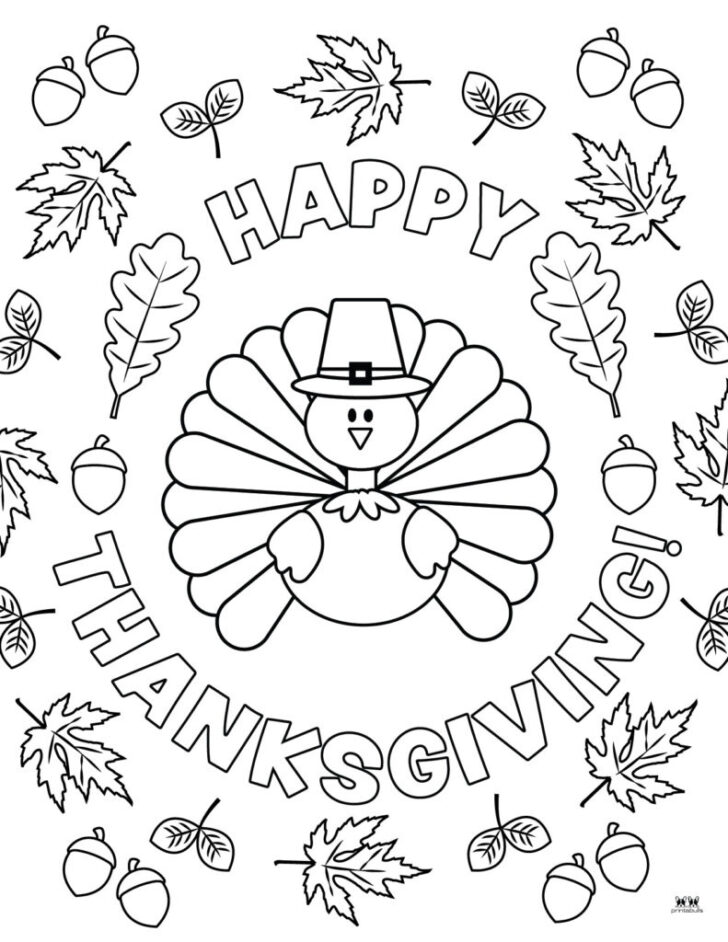 Printable Coloring Sheets For Thanksgiving Free