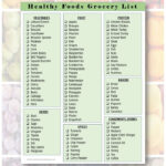 Healthy Foods Grocery List With A Printable List Of Foods