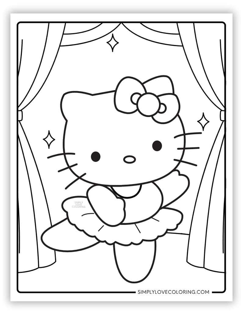 Hello Kitty Coloring Pages (Free Pdf Printables) - Simply Love for Hello Kitty Coloring Sheets Free Printable