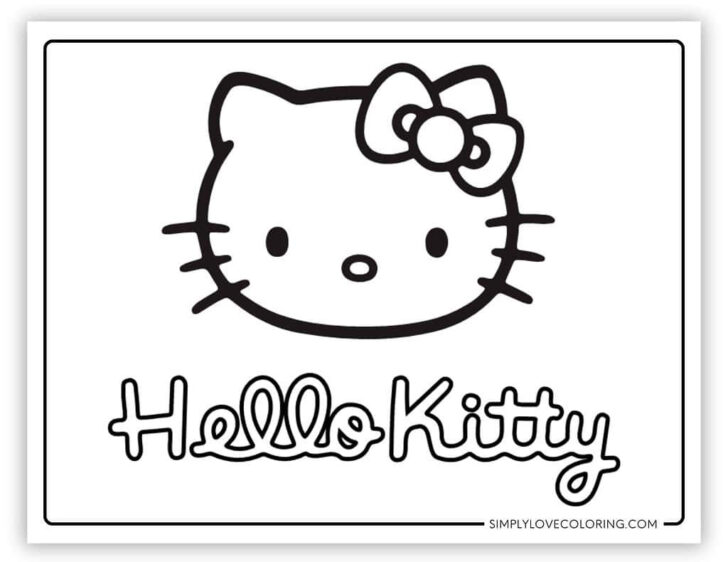 Printable Coloring Hello Kitty