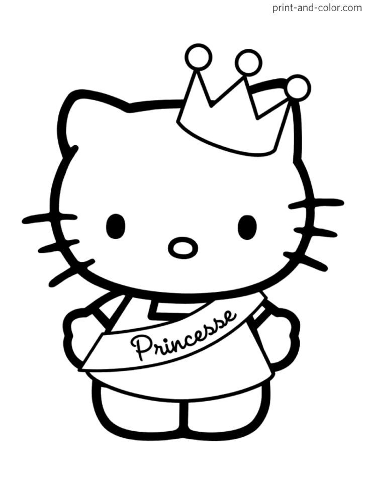 Hello Kitty Printable Coloring Pictures