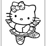 Hello Kitty Coloring Pages Within Printable Hello Kitty Colouring Pages