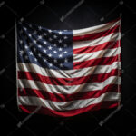 High Resolution Cinematic American Flag On Black Background | Free For Free Printable Flag Background Printable High Resolution American Flag