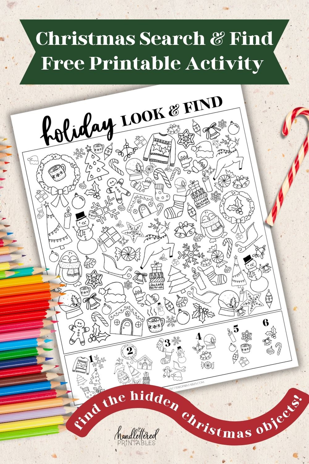 Holiday Look + Find | Find The Hidden Christmas Objects Printable with Printable Search And Find Pictures