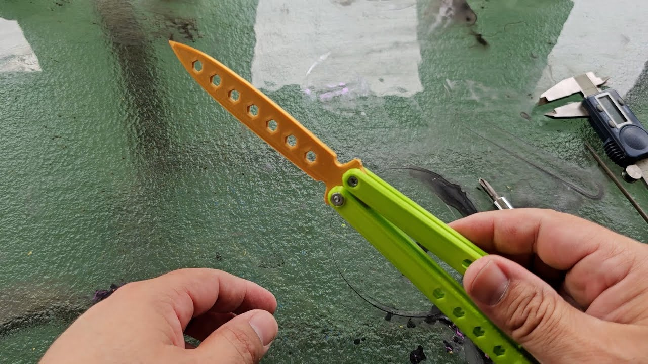 How To 3D Print And Assemble A Butterfly Knife. (Toy Fidget Butterfly Knife) Blade Is Plastic pertaining to 3D Printable Butterfly Knife