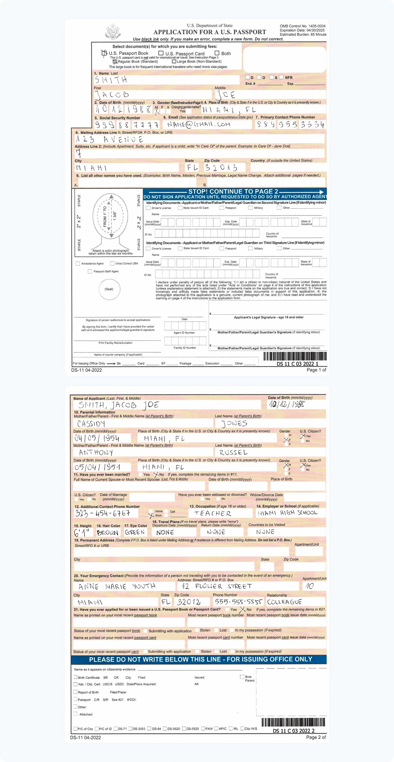 How To Fill Out Passport Form Ds-11 [Complete Guide] in Printable Ds 11 Form