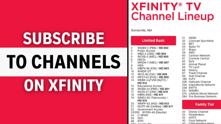 Xfinity Channel Lineup Printable 2024