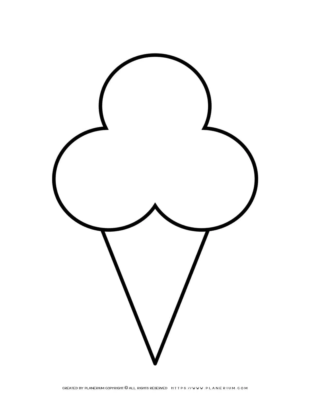 Ice Cream Cone Template | Planerium regarding Ice Cream Cone Printable