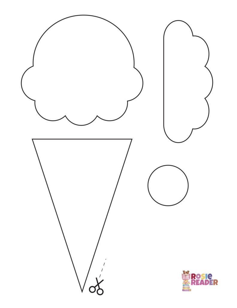 Ice Cream Template - Reading Adventures For Kids Ages 3 To 5 with Ice Cream Cone Printable