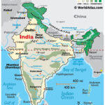 India Maps & Facts   World Atlas Throughout Printable Map Of India With Bay Sea Ocea