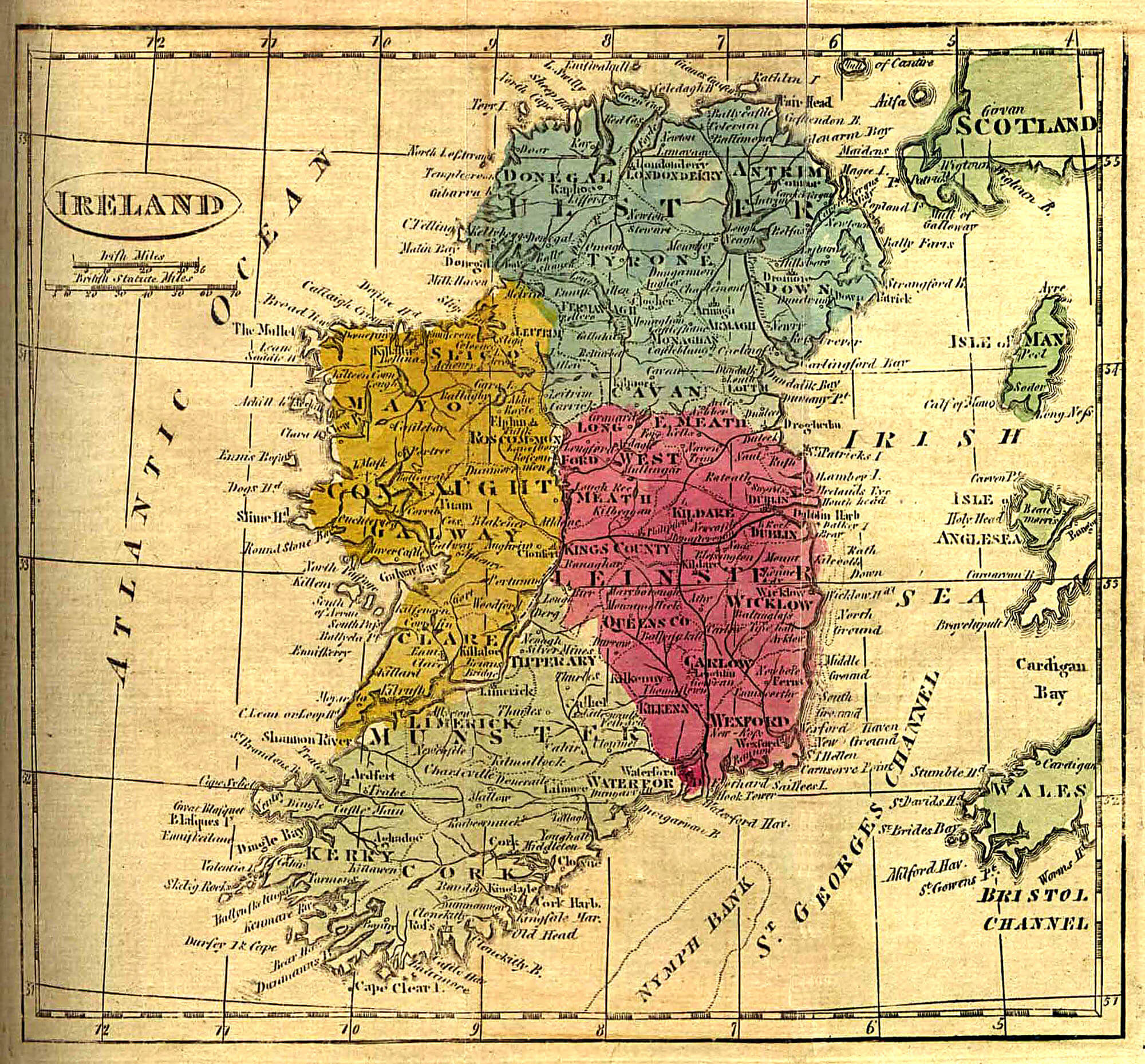 Ireland-1801-1900 – L Brown Collection for Printable Ireland Map 1900