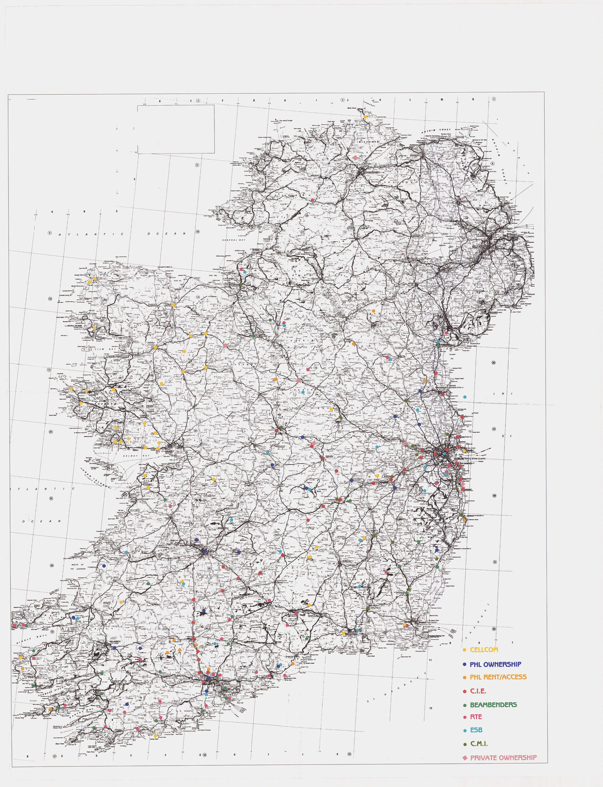 Ireland-1901-2000 – L Brown Collection in Ireland 1901 Printable Map