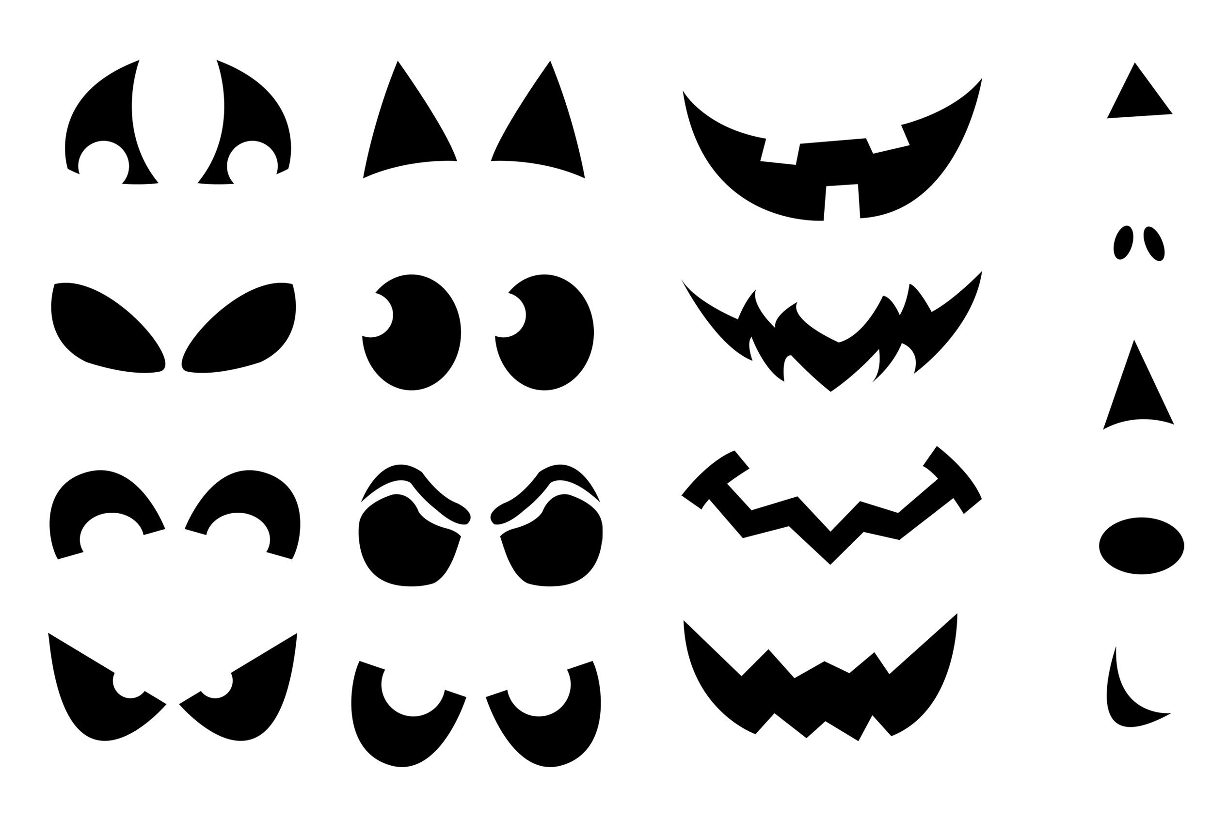 Jack-O&amp;#039;-Lantern Shirt Stencils - Craftbuds with regard to Jack O Lantern Faces Printable