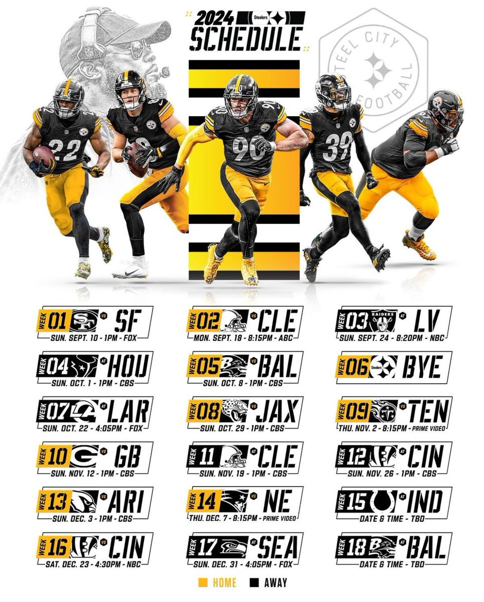 Jakob Berger On X: &amp;quot;Steelers 2024 Regular-Season Schedule Leak for Steelers 2024 Schedule Printable