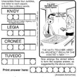 Jumble   Games & Puzzles For Printable Jumble Puzzle For Today