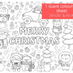 Kid Giant Christmas Coloring Page, Christmas Colouring Sheet, Merry  Christmas Coloring Page Printable, Instant Download A0-A4 & 24X36 – Etsy pertaining to Christmas Color Sheets Printables