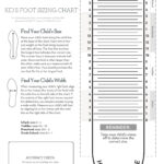 Kinder Fuß Größentabelle Einfache Fußsize Charts Kind Schuh Inside Printable Foot Size Chart