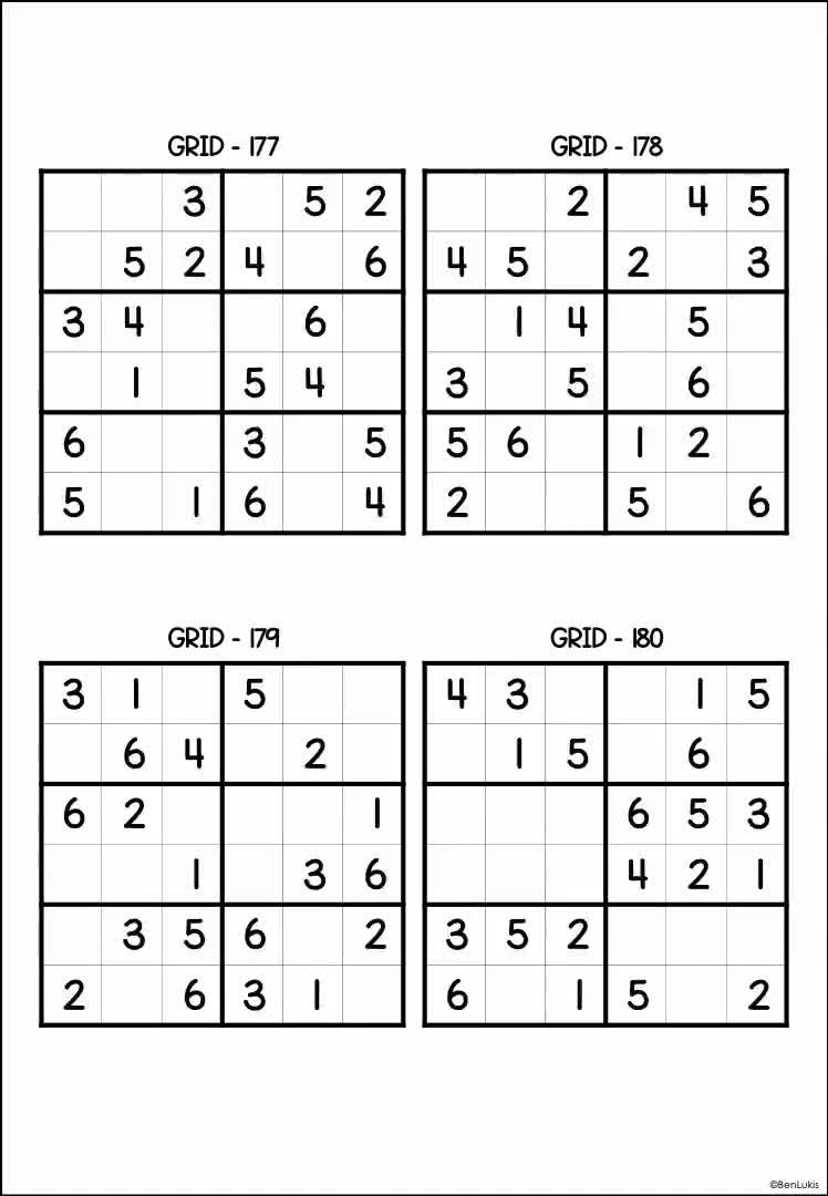 Kinder Sudoku Puzzle Buch Digitaler Download, 360 Spiele, Lustige for Google Student Suduko Printable