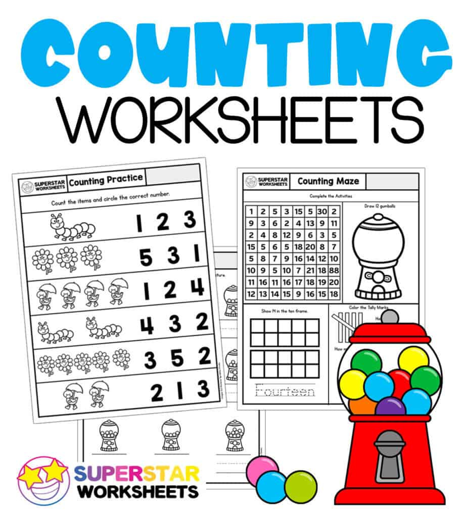 Kindergarten Math Worksheets - Superstar Worksheets inside Free Math Printables For Kindergarten