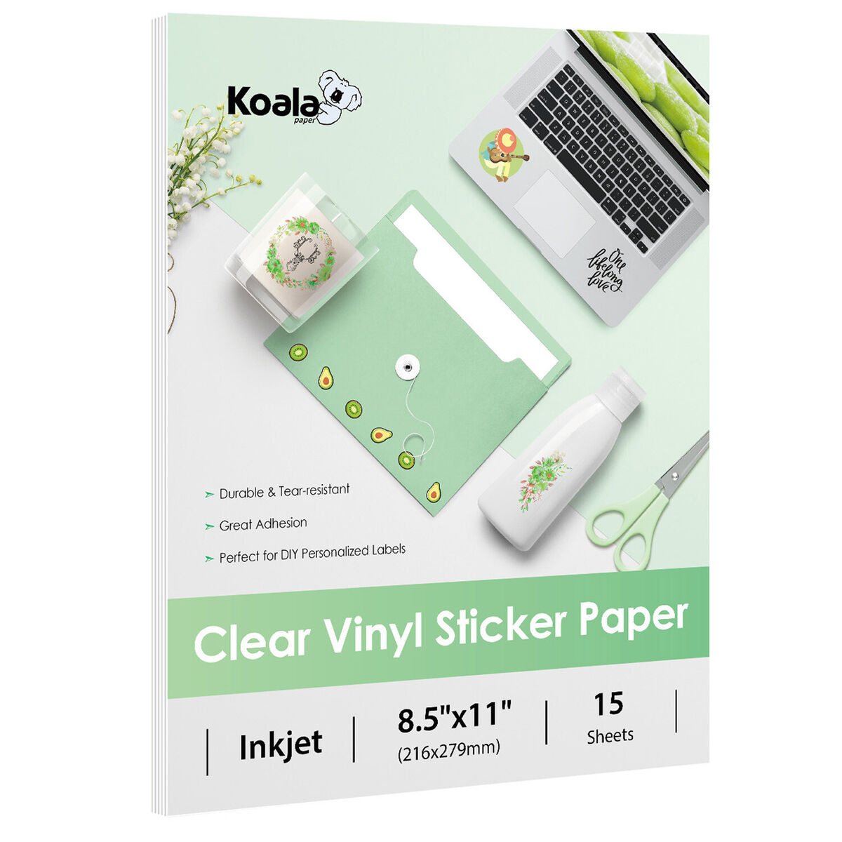 Koala Klar Aufkleber Papier Für Tintenstrahl Druckbar Vinyl Aufkleber Papier Was for Clear Printable Sticker Paper