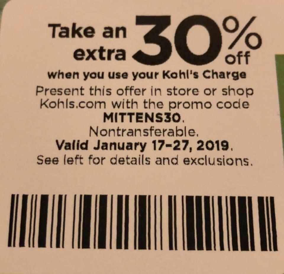 Kohls 30% Off Coupon Code In Store And Online January 2019! regarding Kohls Promo Codes Printable