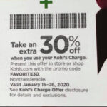 Kohls 30% Off Coupons Code Plus Free Shipping Within Kohls Promo Codes Printable