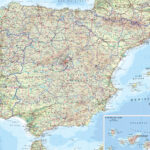 Large Road Map Of Spain And Portugal With Cities And Airports For Printable Map Of Spain And Portugal With Major Cities