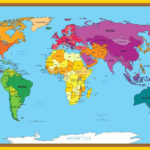 Large World Map   10 Free Pdf Printables | Printablee For Map Of The World Printable