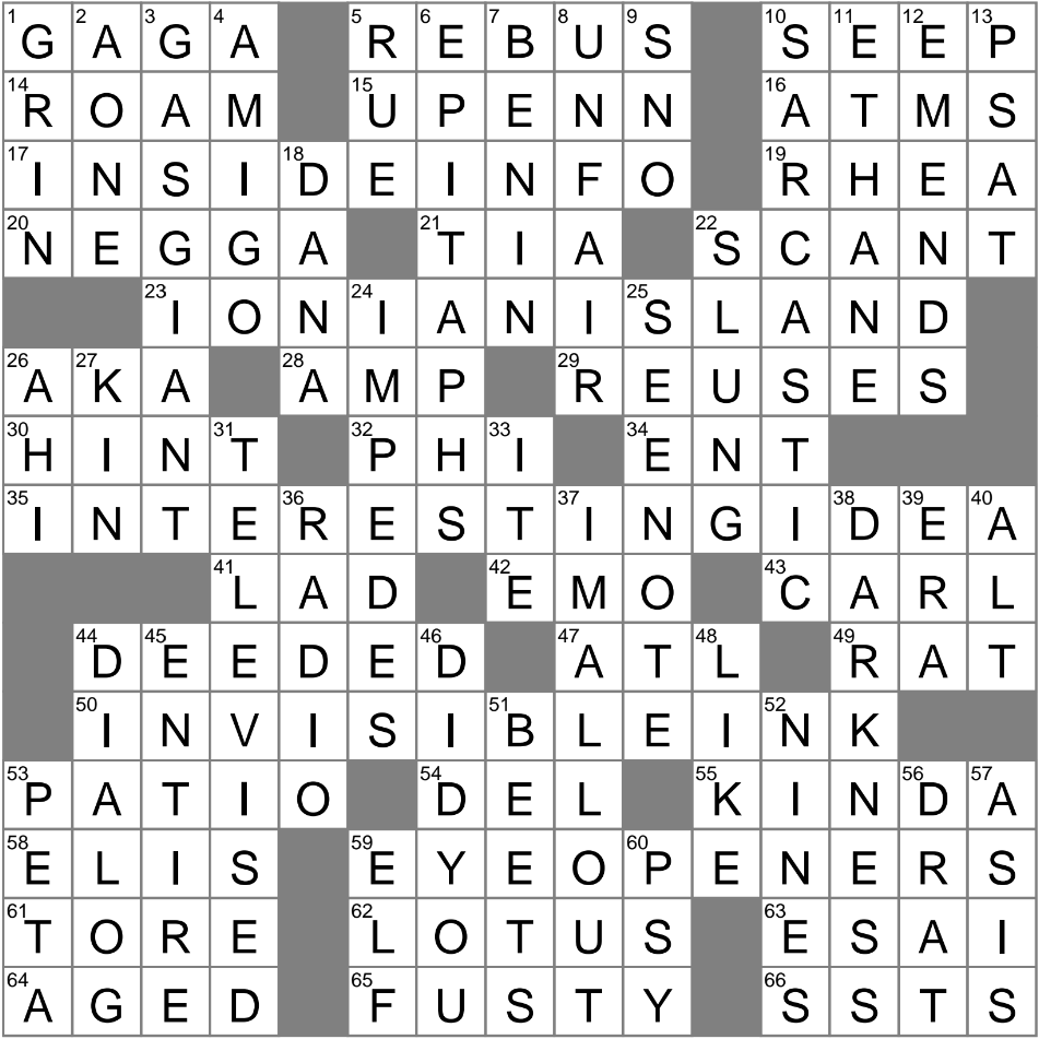 Laxcrossword - Answers To The Los Angeles Times Crossword regarding Los Angeles Times Crossword Printable