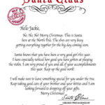 Letter From Santa Santa Claus Instant Download Printable Pdf With Within Printable Letter From Santa