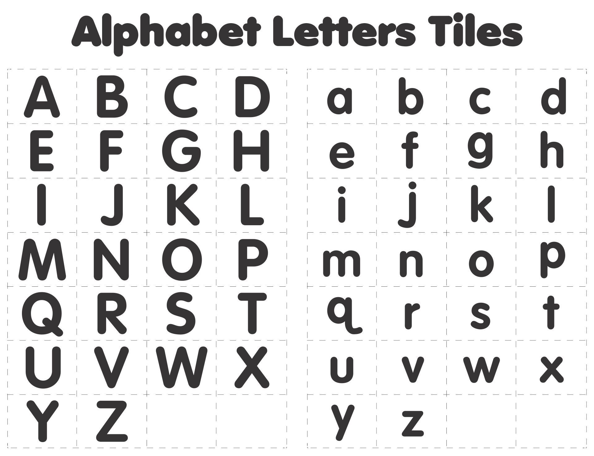 Letter Tiles - 10 Free Pdf Printables | Printablee intended for Letters Ofthe Alphabet Printable