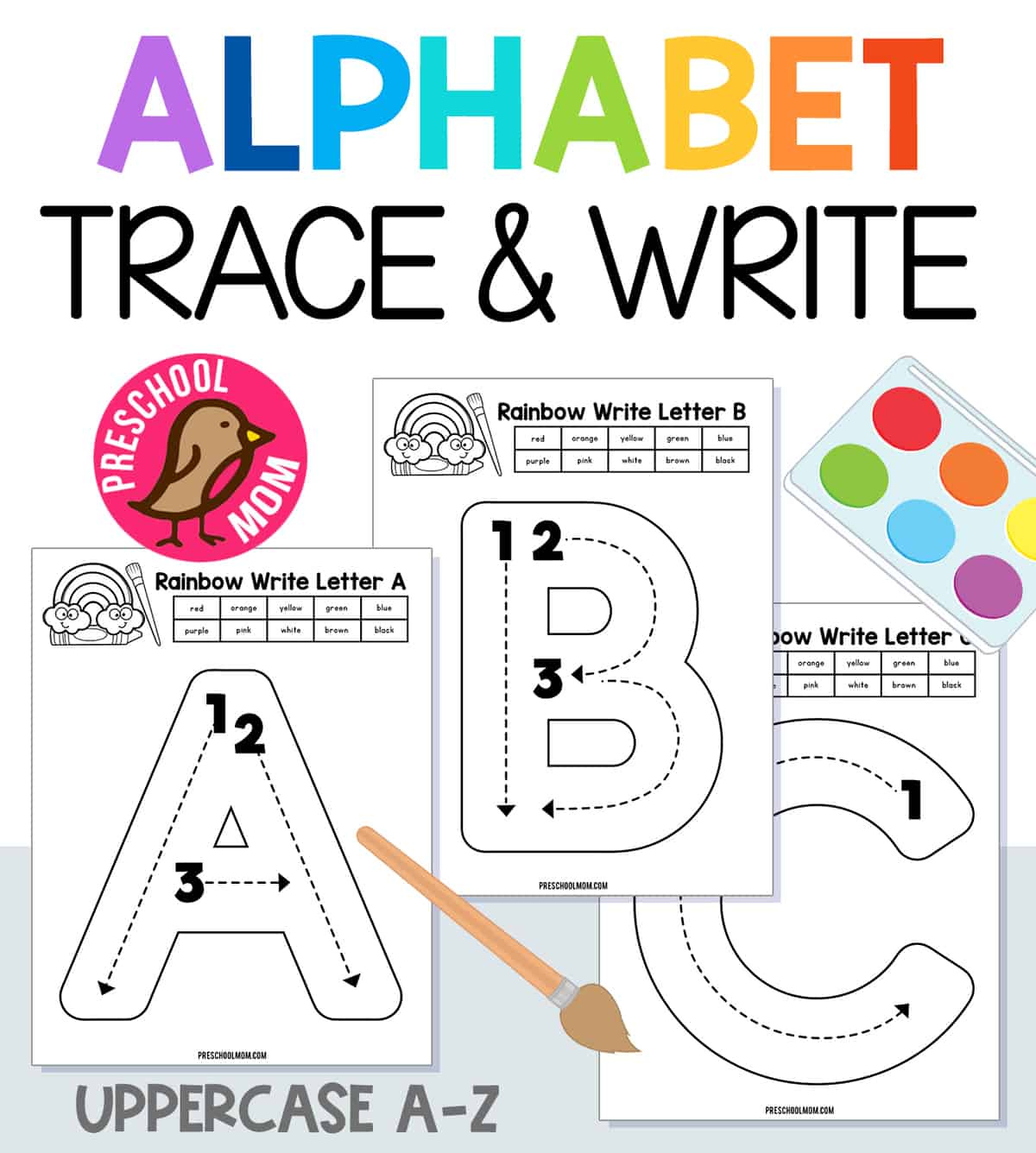 Letter Tracing Worksheets - Preschool Mom pertaining to Printable Letters Of The Alphabettrace