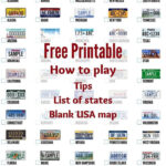 License Plate Game Free Printable For License Plate Game Printable