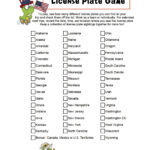 License Plate Game Map   4 Free Pdf Printables | Printablee Within License Plate Game Printable