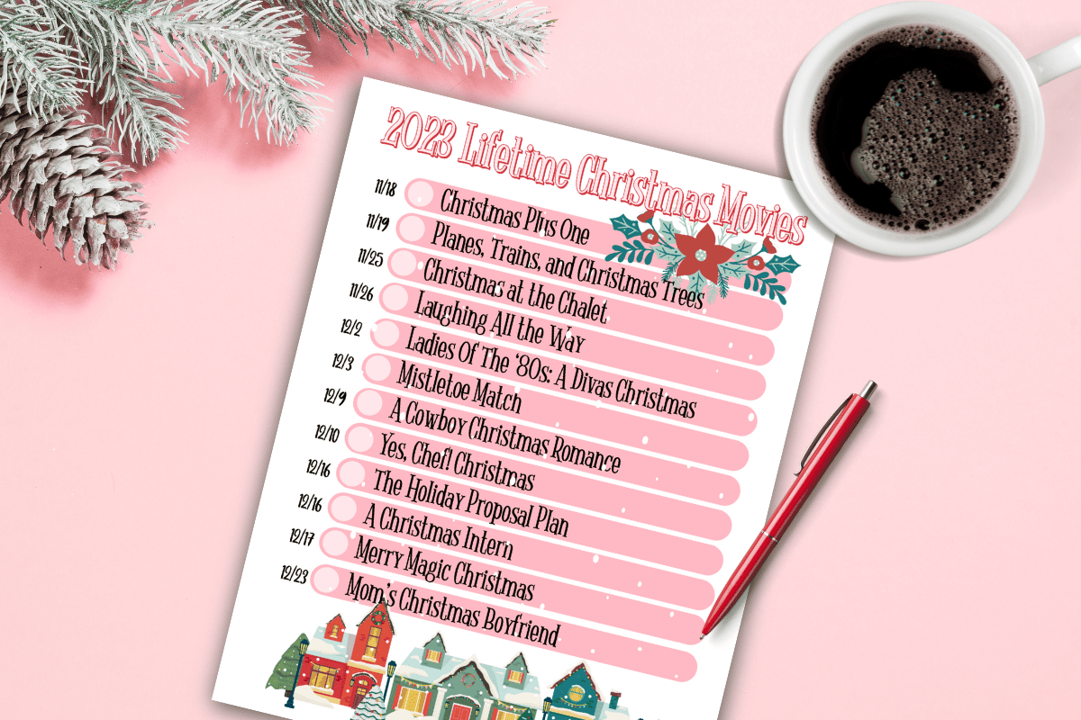 Lifetime Christmas Movies 2023 Printable List - Carrie Elle in Lifetime Christmas Movies 2024 Printable List